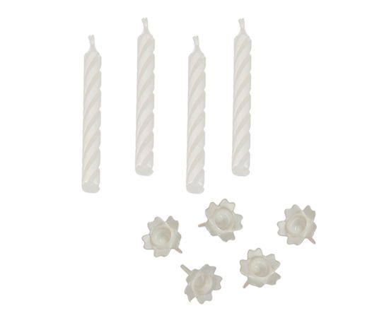 etal-shops.com - Bougie d'anniversaire avec support 6 cm blanc par 240