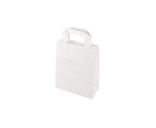 etal-shops.com - Sac en papier 22 cm x 18 cm x 10 cm blanc avec poignée par 400