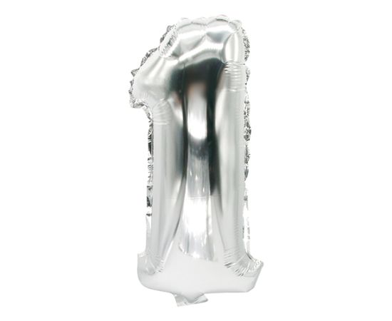 etal-shops.com - Ballon aluminium 35 cm x 20 cm argent ''1'' par 24