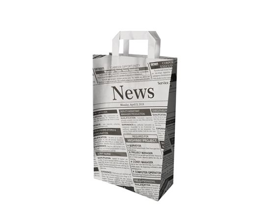 etal-shops.com - Sac en papier 36 cm x 22 cm x 10 cm ''Newsprint'' avec poignée par 400