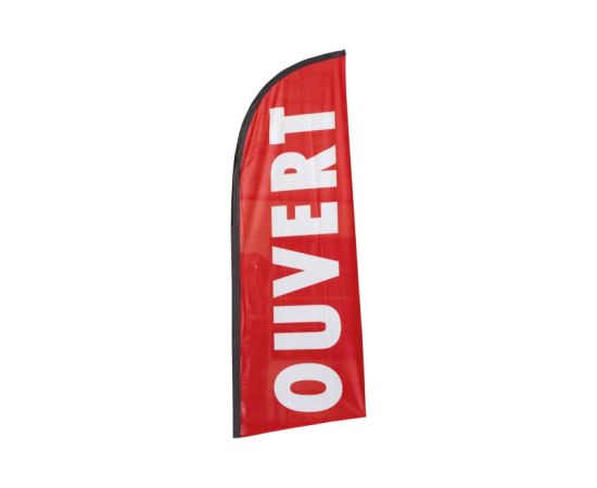 etal-shops.com - Drapeau publicitaire "OUVERT" de dimensions 225 x 85 cm