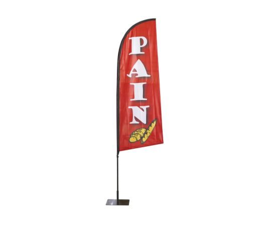 etal-shops.com - Drapeau "PAIN" de dimensions 225 x 85 cm avec kit complet mât, platine et bouée