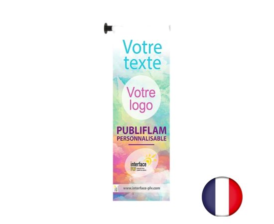 etal-shops.com - Support mural Publiflam® à visser avec bche personnalisée - Fab française