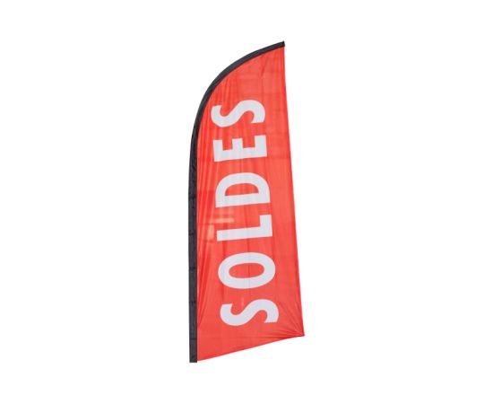 etal-shops.com - Drapeau publicitaire "SOLDES" de dimensions 225 x 85 cm