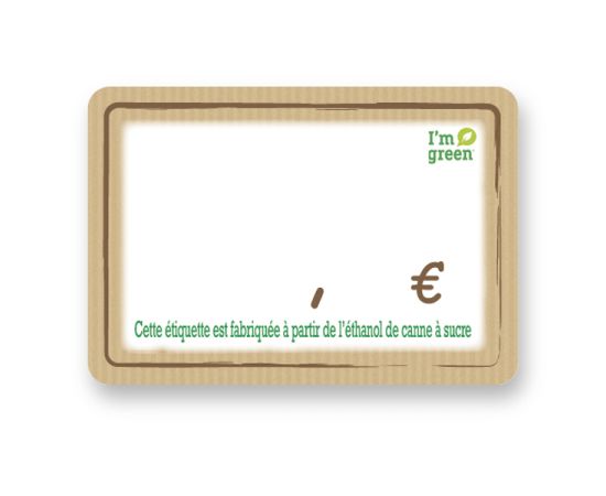 etal-shops.com - Etiquettes Etal Délice KRAFT "I'm green" 7x5 cm