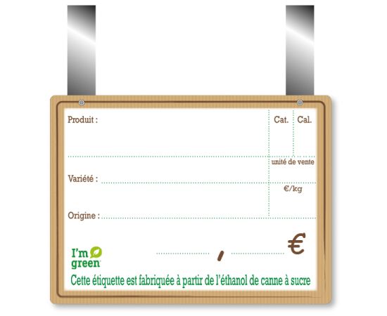 etal-shops.com - Etiquettes KRAFT "I'm green" à  pattes 20x15 cm