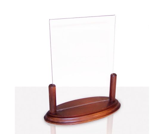 etal-shops.com - Chevalet de table INFO BOIS avec ardoise plexi, Shipping Google: FR::Standard:8.00 EUR, Couleur: Brun, Dimensions produits(variants): A4