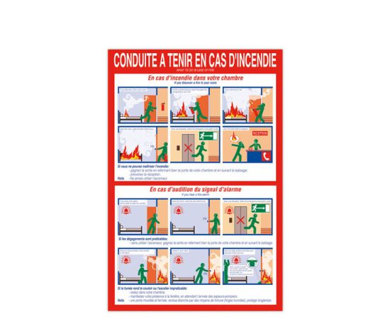etal-shops.com - Pancarte "Consignes incendie" 20x30 cm