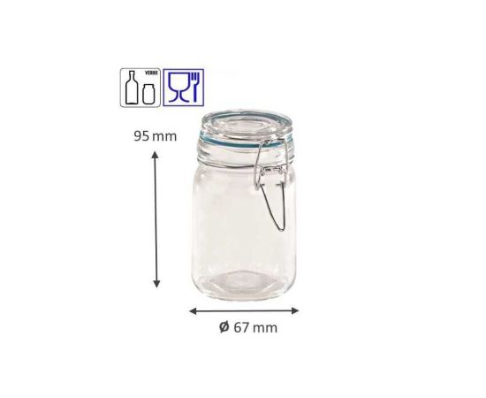 etal-shops.com - Verrine mini bocaux en verre avec couvercle de couleur transparent 67 mm x 95 mm x 150 mL x 24 PAPA France