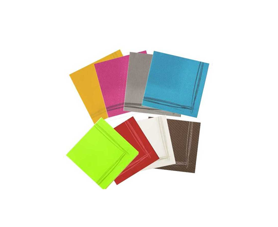 etal-shops.com - Serviette carrée en papier couleur orange 2 plis de 380 mm x 380 mm x 1200 PAPA France