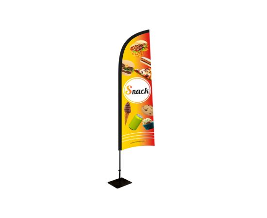 etal-shops.com - Drapeau "Snack" de dimensions 230 x 70 cm avec kit