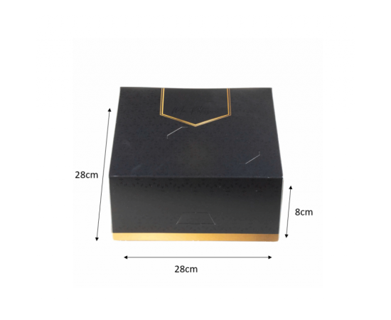 etal-shops.com - Boite patissière noir premium avec carte de visite X50 PAPA FRANCE, Shipping Google: FR::Standard:11.90EUR, Couleur: Noir, Dimensions produits(variants): 28 cm x 28 cm x 8 cm