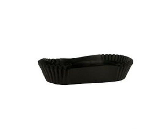 etal-shops.com - Caissette plissée ovale noire type n°82 - 72 mm x 28 mm x 20 mm x  1000 Nordia