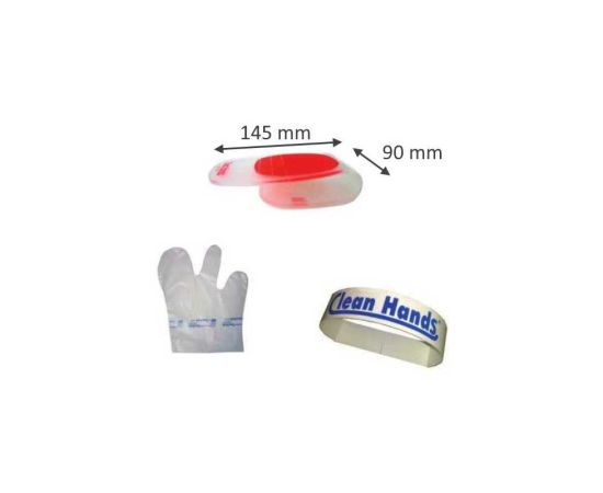 etal-shops.com - Kit support comptoir aimanté 5 gants et bracelet Clean hands 145 mm x 90 mm x 1 Mallard ferriere