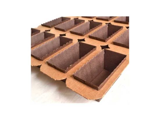 etal-shops.com - Moule cuisson cake PM 235 en papier et de couleur marron de 258 mm x 82 mm x 35 mm x 50 Nordia