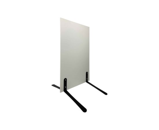 etal-shops.com - Panneau trottoir avec plaque PVC sur piétement métal noir effet ressorts - Dimensions 106 x 60 cm