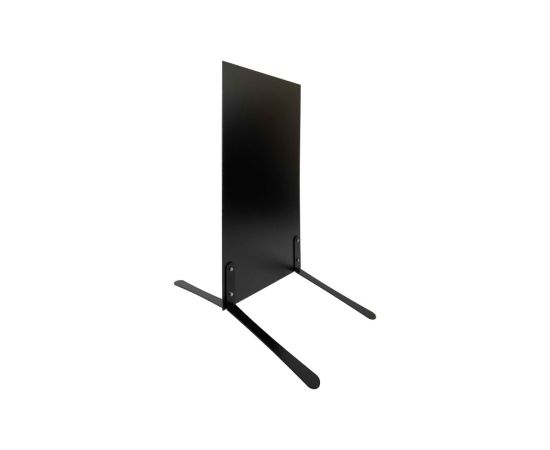etal-shops.com - Panneau trottoir avec ardoise sur piétement métal noir effet ressorts - Dimensions 103 x 52 cm