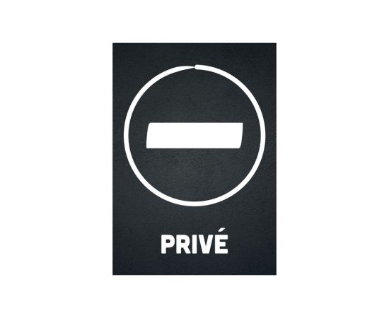 etal-shops.com - Sticker autocollant "PRIVÉ" format A5 fond noir, Shipping Google: FR::Standard:10.68 EUR, Couleur: Noir, Couleur du cadre: Noir