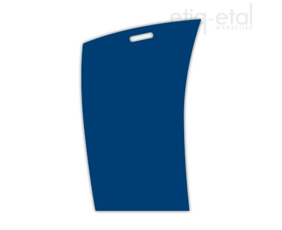 etal-shops.com - Panneau FLAMME bleu avec poignée (dibond) 50x80cm