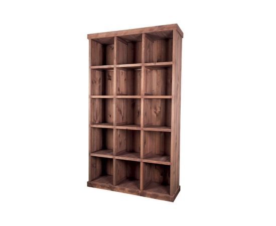 etal-shops.com - meuble presentoir pin 15 cases madera couleur - gris, Couleur: Gris