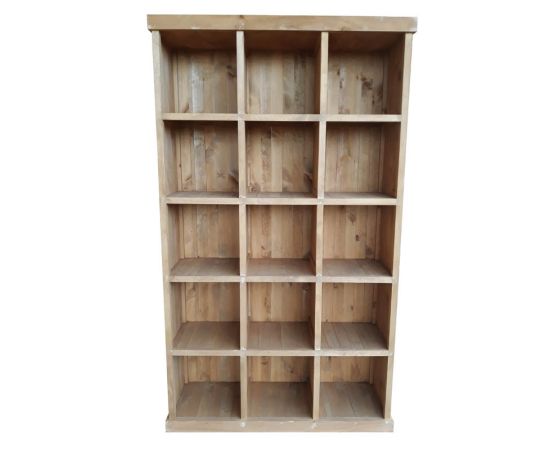 etal-shops.com - meuble presentoir pin 15 cases madera couleur - miel