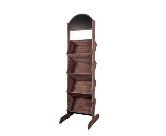 etal-shops.com - meuble presentoir pin 4 casiers madera couleur - gris, Couleur: Gris