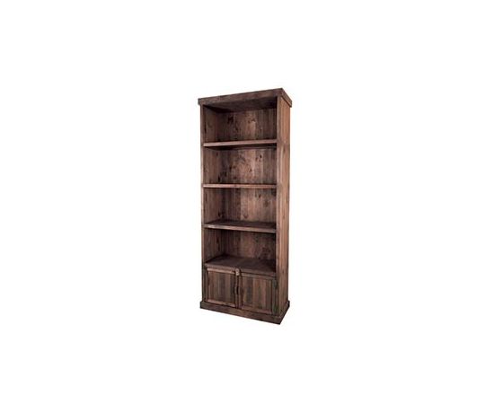 etal-shops.com - meuble presentoir pin 4 etageres 2 portes madera couleur - gris, Couleur: Gris