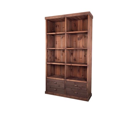 etal-shops.com - meuble presentoir pin 8 cases 4 tiroirs madera couleur - gris, Couleur: Gris