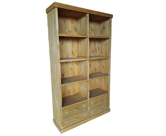 etal-shops.com - meuble presentoir pin 8 cases 4 tiroirs madera couleur - miel