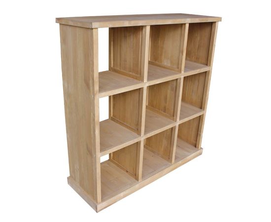 etal-shops.com - meuble presentoir pin 9 cases madera couleur - miel