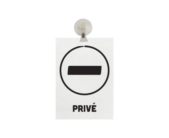 etal-shops.com - Panneau PVC "PRIVÉ" fond blanc format A5 avec fixation ventouse, Shipping Google: FR::Standard:10.68 EUR, Couleur: Blanc, Couleur du cadre: Blanc
