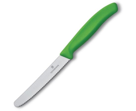 etal-shops.com - Couteau à tomate lame dentée vert 11 cm - Victorinox