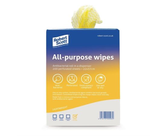etal-shops.com - Chiffons tout usage antibactériens jaunes - Jantex