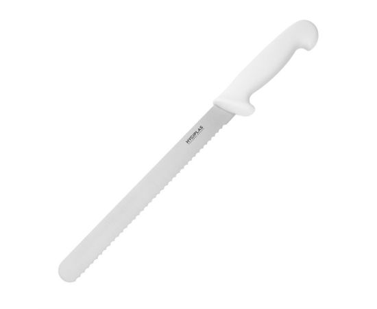 etal-shops.com - Couteau à trancher denté blanc 255 mm - Hygiplas