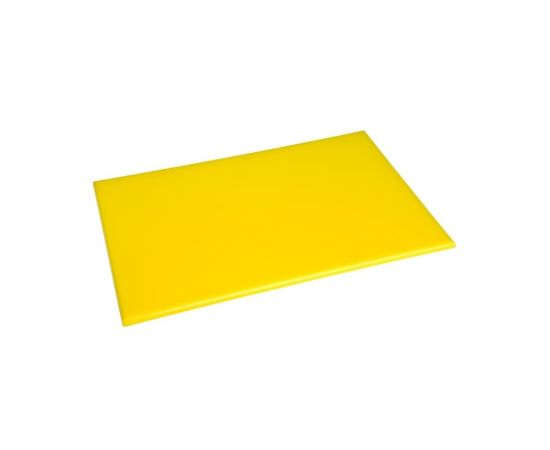 etal-shops.com - Planche à découper anti-bactérienne en haute densité jaune - Hygiplas