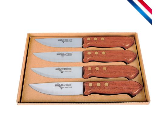 etal-shops.com - Coffret 4 couteaux "Trappeur" grand modèle - Palissandre