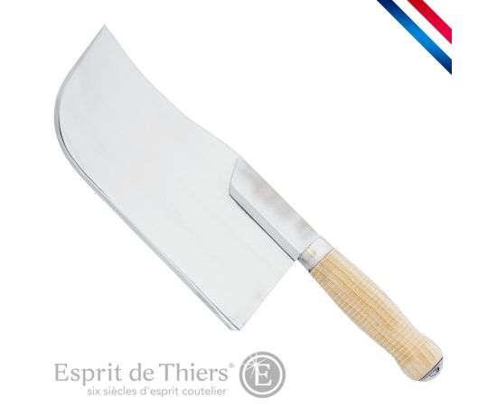 etal-shops.com - Feuille de boucher - lame inox - 26 cm - manche buis strié