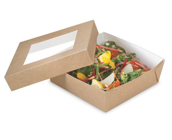 etal-shops.com - Barquette Salade Carton Kraft 10*10cm