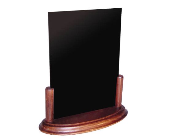 etal-shops.com - Chevalet de table INFO BOIS avec ardoise noire, Couleur: Brun, Dimensions produits(variants): A5