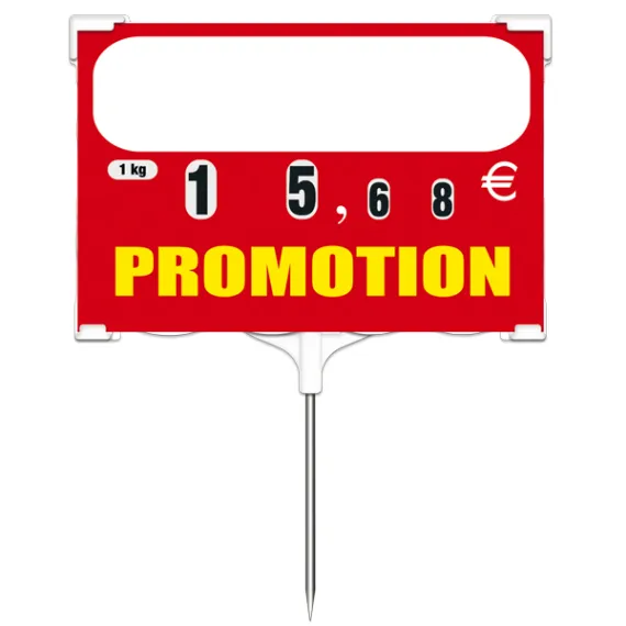 etal-shop.com - Etiqueta Rapid'Etiq Promoción (cuerpo de plástico incluido) (paquete de 10), Color: ROJO, UN TEXTO: NO, Dimensiones del producto (variantes): Número 3