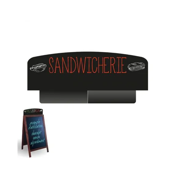 etal-shop.com - Frontón Sándwicheria para caballete de Caballete publicitario 65 cm de ancho, 3 image