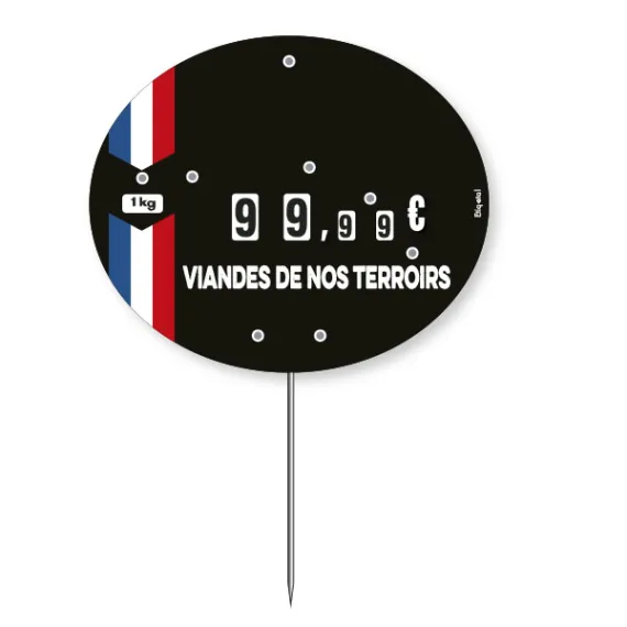 etal-shop.com - 10 etiquetas ovaladas Ruban Francia ctc 13.5x9.5 con pala