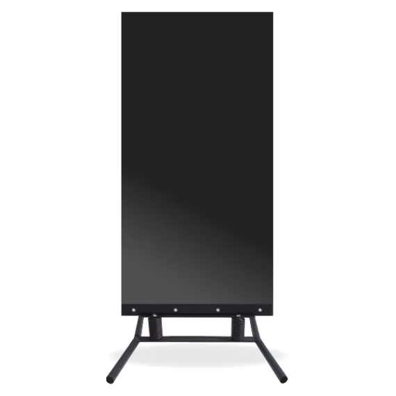 Sidewalk sign black with square corners