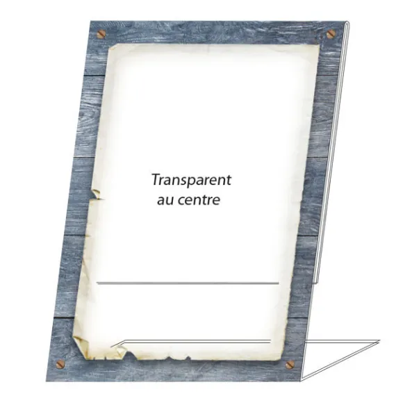 etal-shop.com - 3 caballetes de mesa A5 Cristalina hoja de inserción