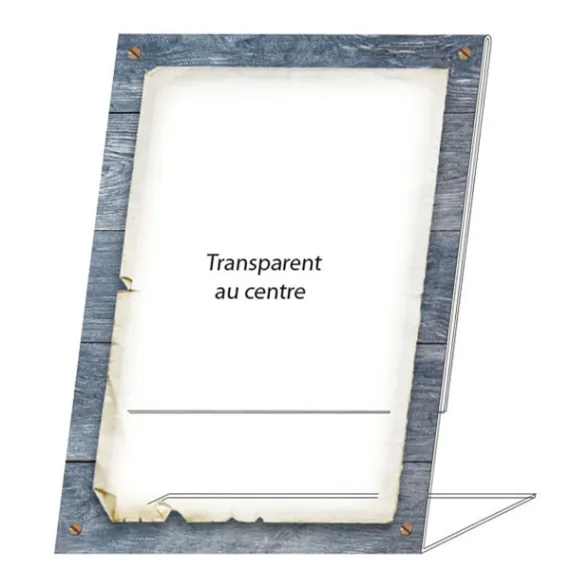 etal-shop.com - 2 caballetes de mesa verticales A4 Cristalina - hoja de inserción