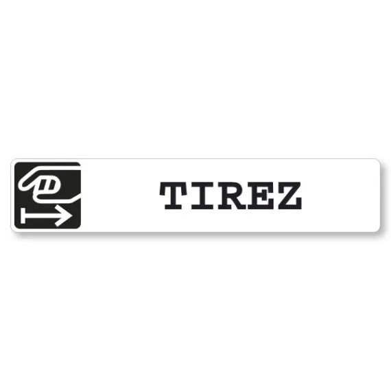 etal-shop.com - Picto blanco adhesivo negro impresión TIREZ