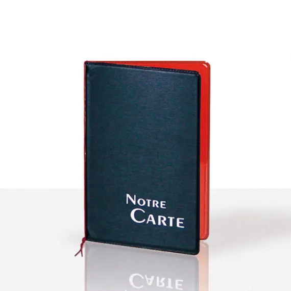 Menu coverss POLY black A5 + 2 pages inserts ( pack 2)