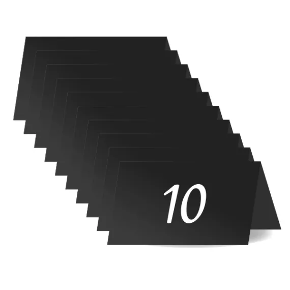 etal-shop.com - Lote de 10 caballetes de mesa NEGROS numerados del 1 al 10