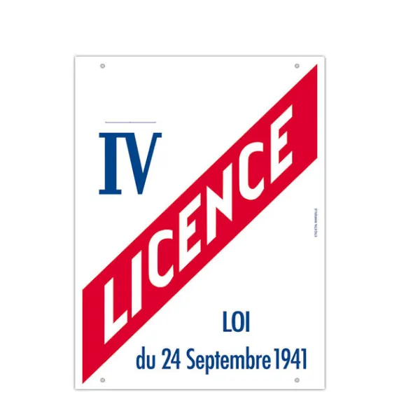 etal-shops.com - Plaque de licence IV rigide + 1 planche chiffres adh. 0 à 9 15x20 cm