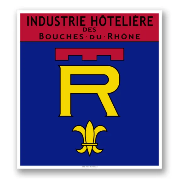 etal-shops.com - Plaque de licence RESTAURANT B-D-RHONE 21x23 cm rigide 